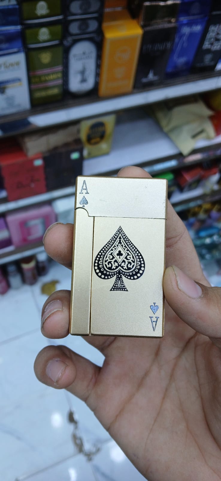 Jet Torch Playing Card Lighter, Green Flame Ace Card Lighter Windproof Refillable