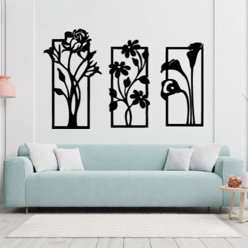 3d Flower Frame wall Art | Wooden Flower Frame wall Art
