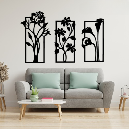 3d Flower Frame wall Art | Wooden Flower Frame wall Art