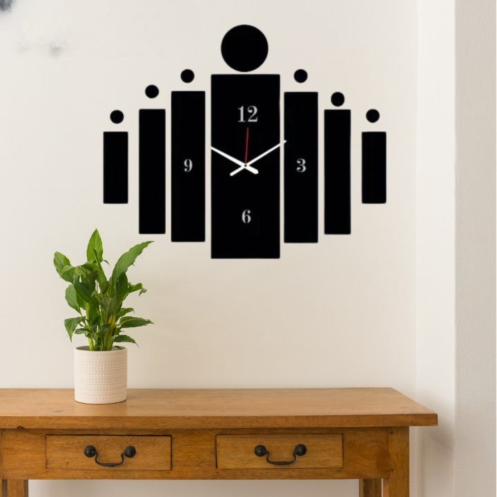 3d Tile Wall Clock | Wooden Tile Wall Clock Frame wall