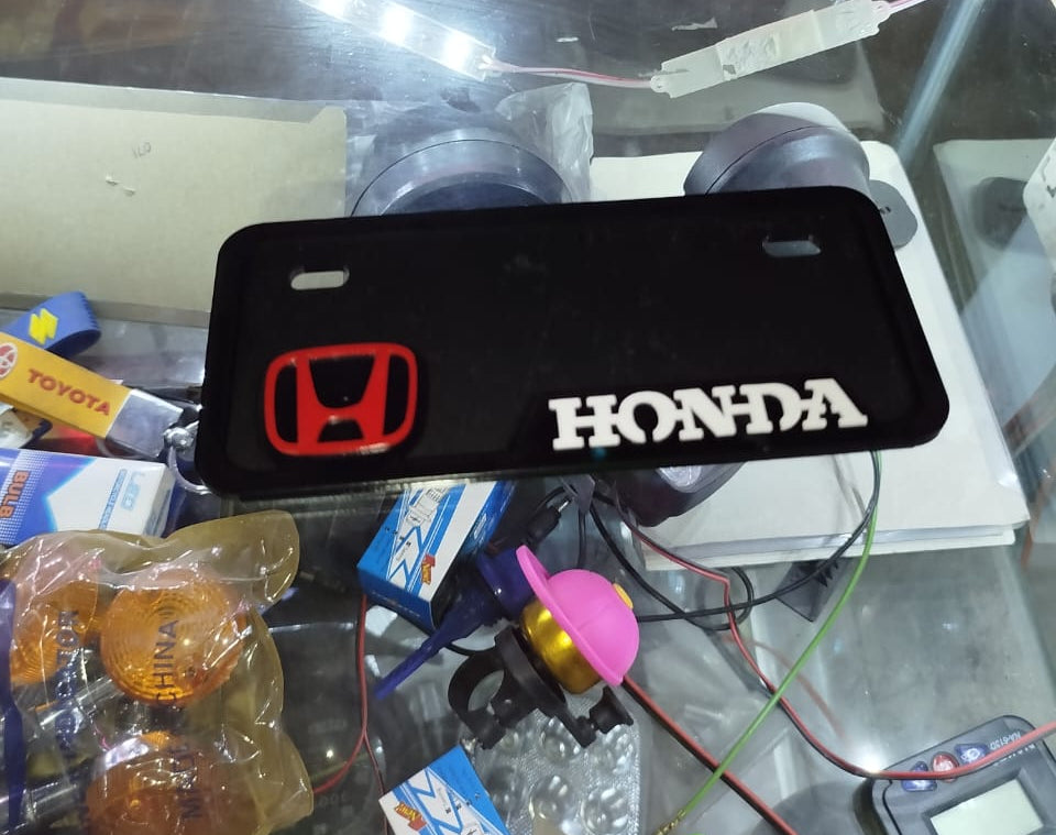 1 Piece Honda blank fancy Back number plate | Blank Number Plate