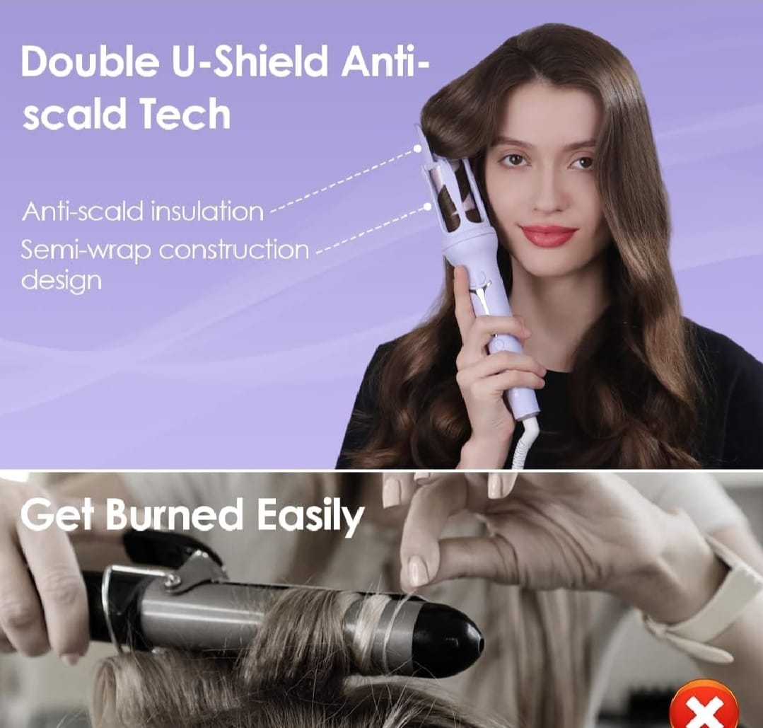 Hair Curler, 32mm Automatic Curling Iron, 3 Adjustable Temperatures And 2 Timer
