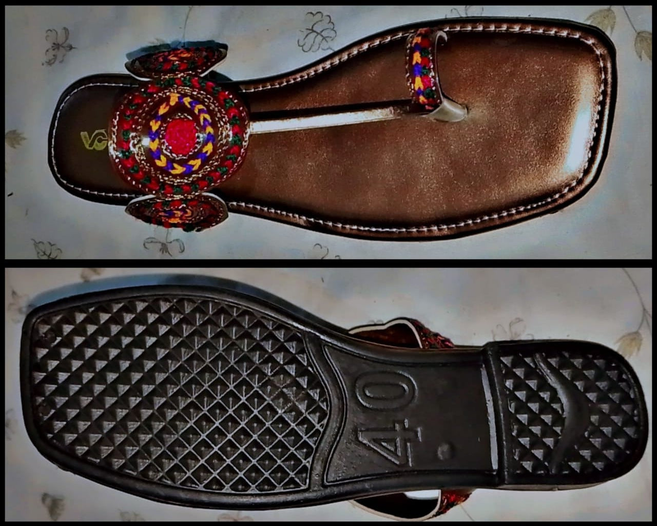 Kolhapuri Slipper Design No. 25-80 Elegant Brown Handcrafted Footwear (With Box