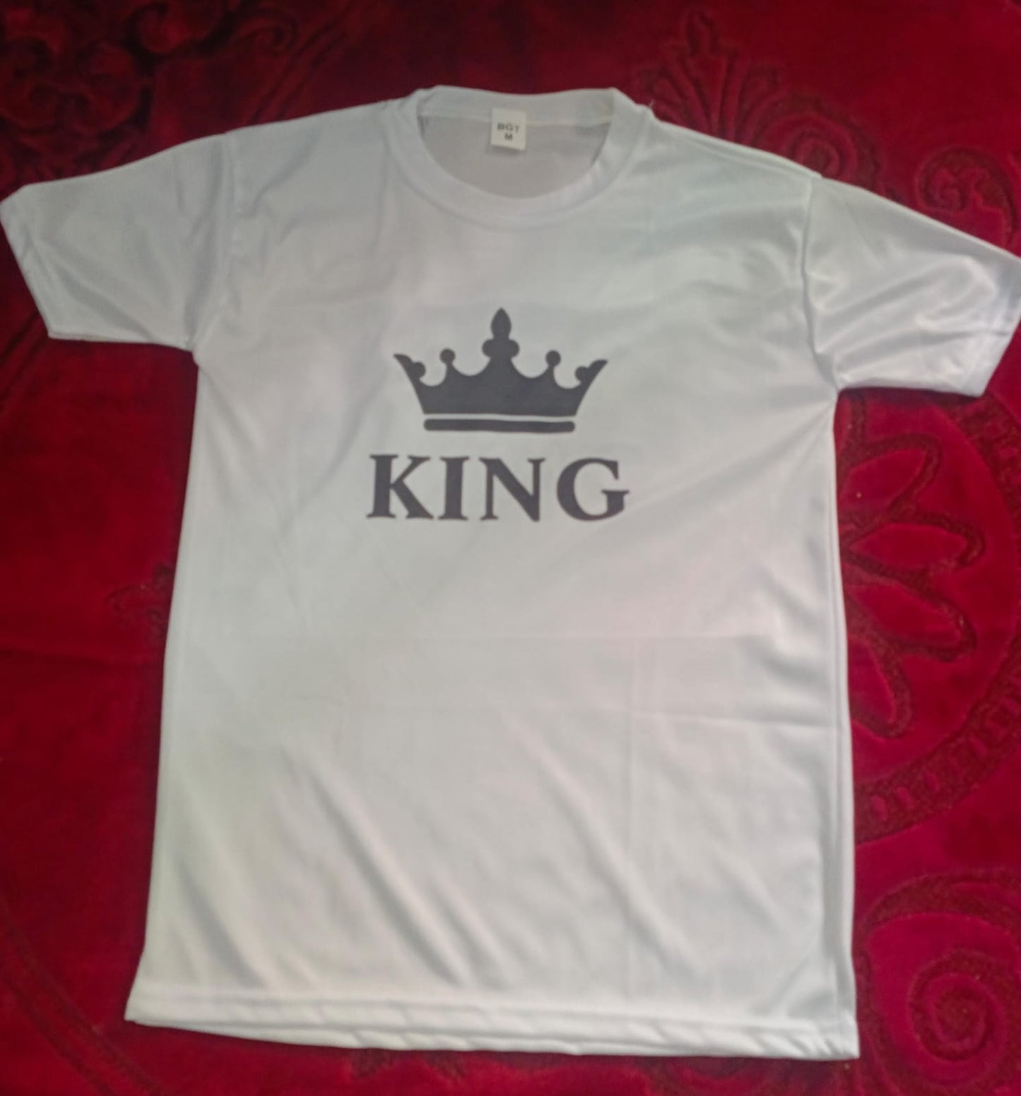 King & Queen Style White T-Shirt - King & Queen Design T-Shirts