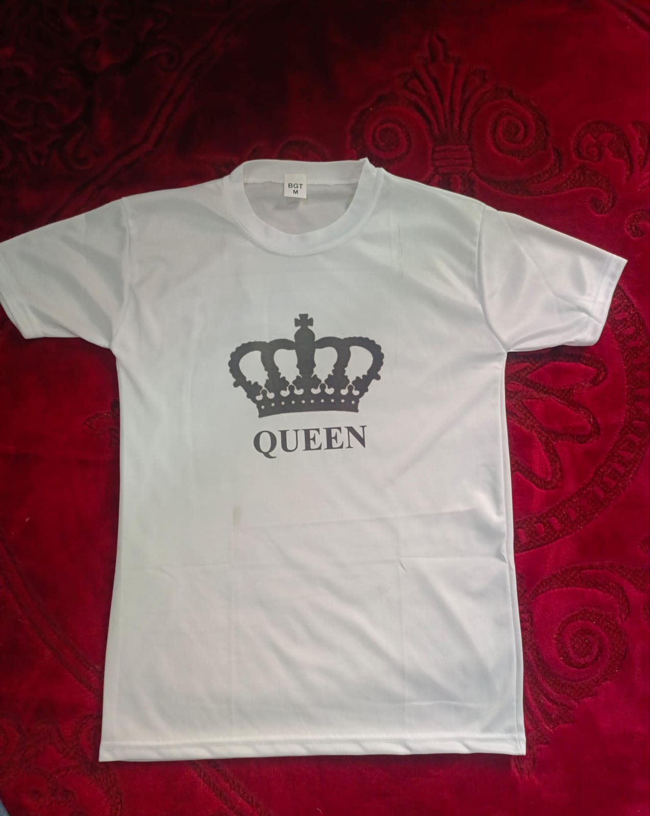 King & Queen Style White T-Shirt - King & Queen Design T-Shirts