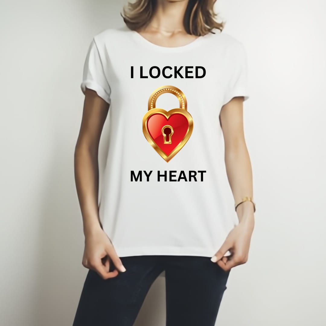 The Key & My Heart Style White T-Shirt - Key & Heart