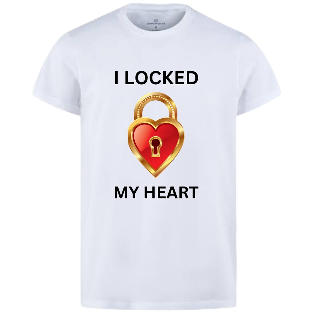 The Key & My Heart Style White T-Shirt - Key & Heart