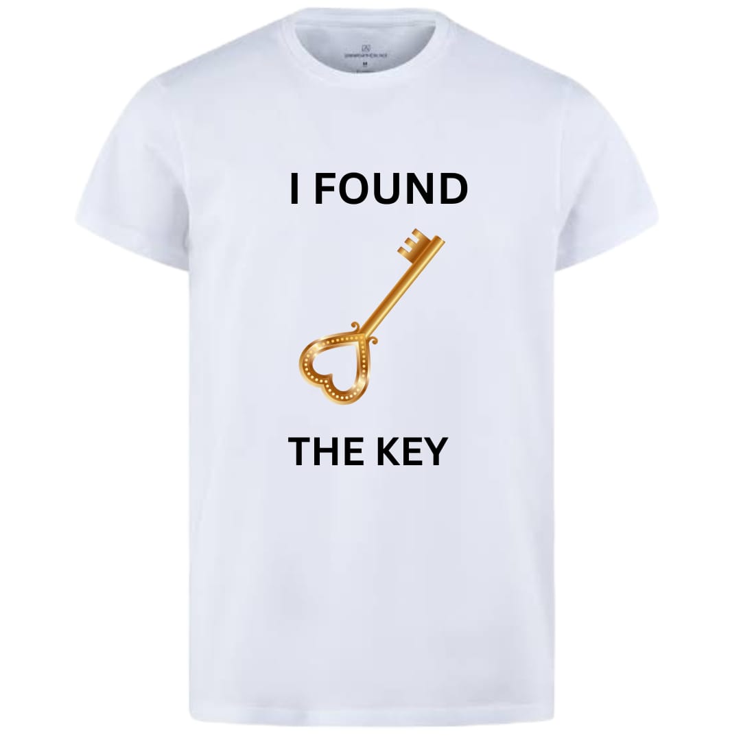 The Key & My Heart Style White T-Shirt - Key & Heart