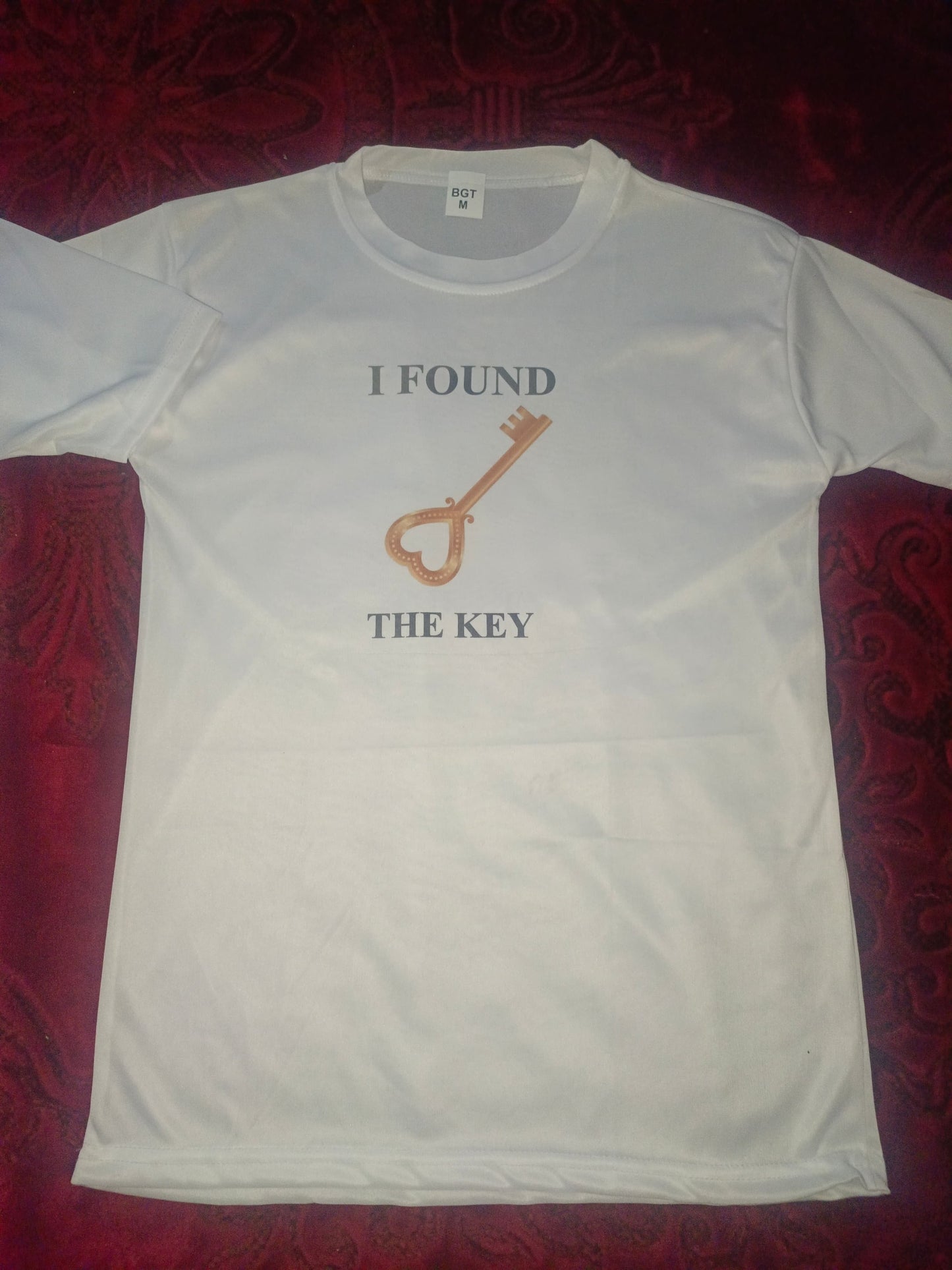 The Key & My Heart Style White T-Shirt - Key & Heart
