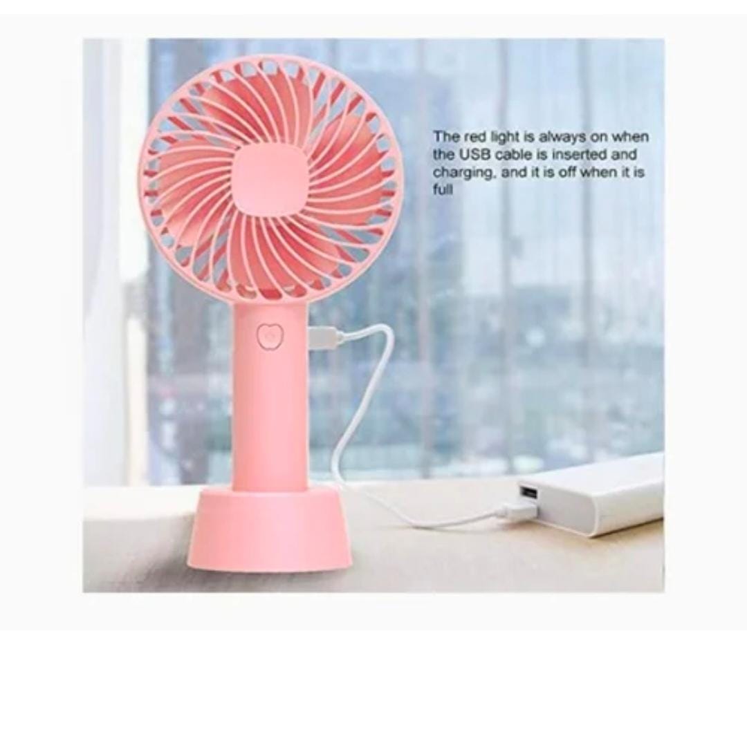 Portable USB Rechargeable Fan | Handheld 3 Speed Strong Wind Electric Small