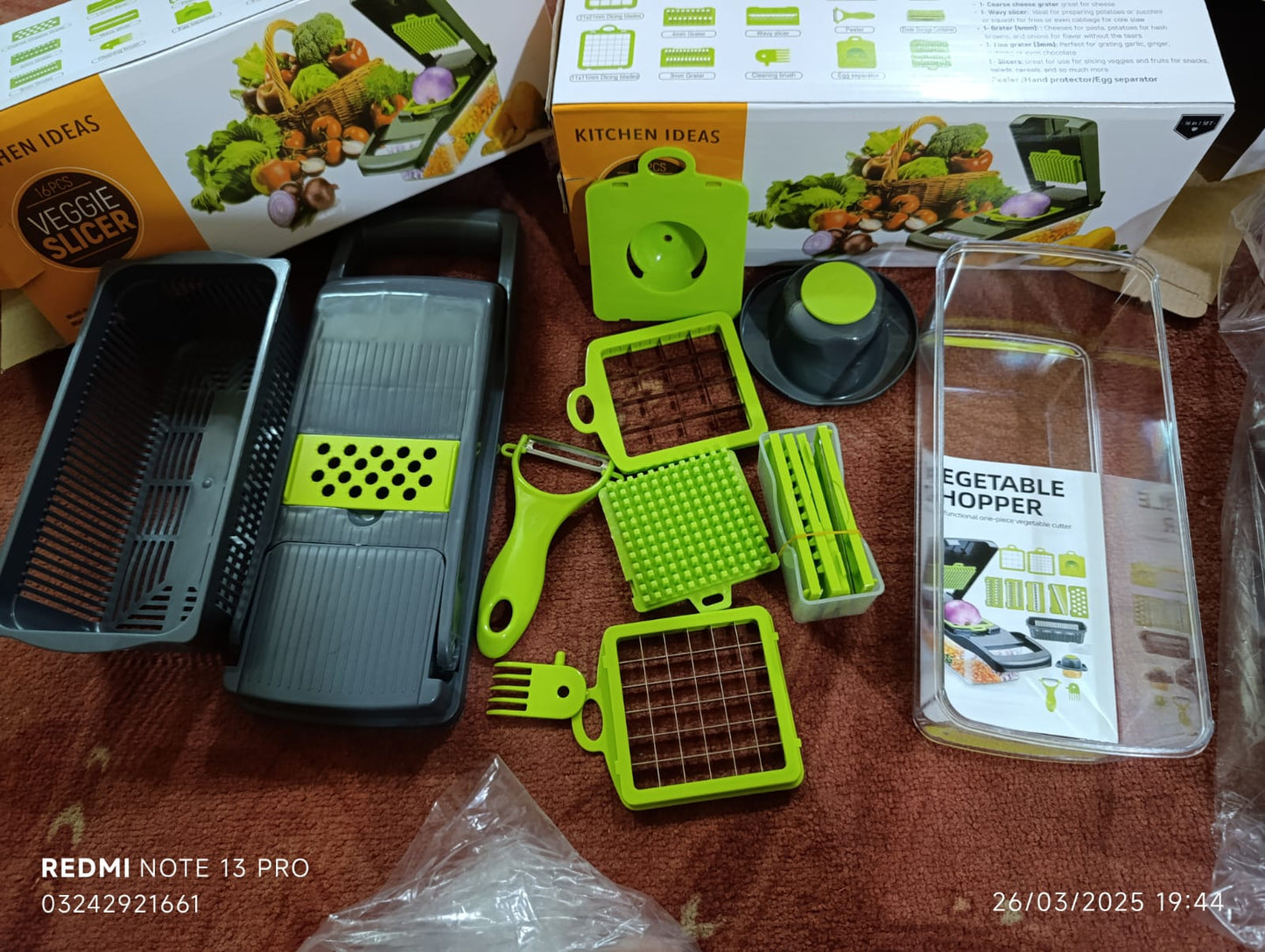 16 IN1 Mandoline Slicer Veggie Food Chopper Vegetable Cutter Tomato Carrot Grater