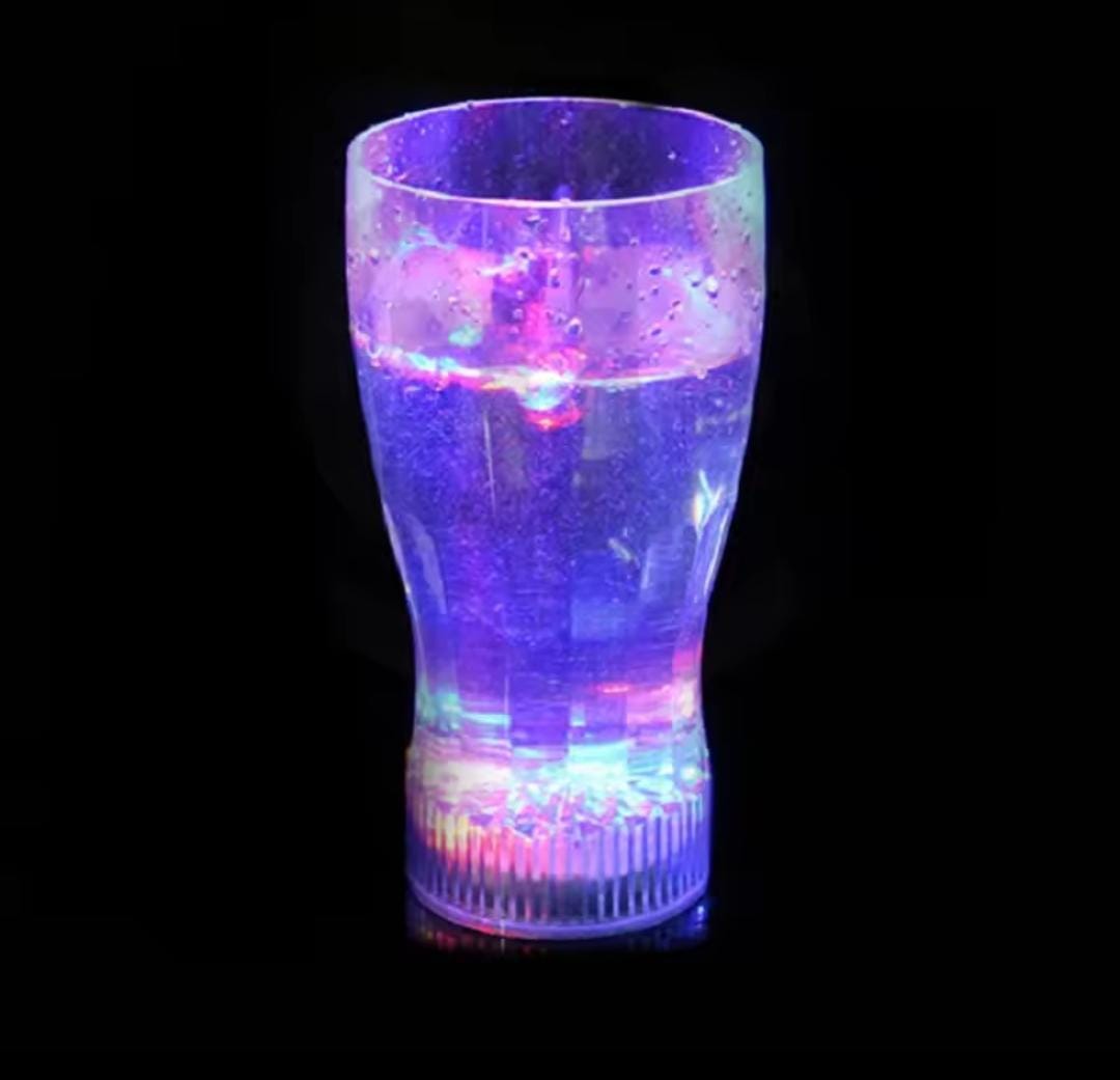 Plastic LED Flashing Cup LED Light up Beer Cup Water Hanging Glass