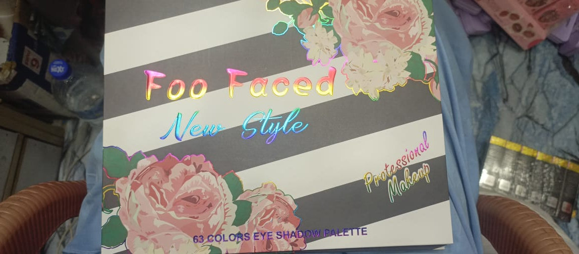 Foo Face 63-Color Eyeshadow Palette Matte, Shimmer & Glitter Shades for