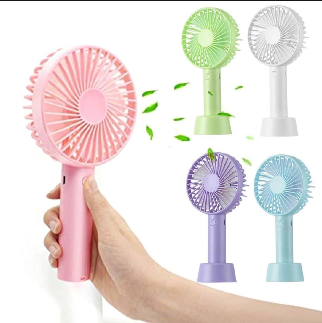 Portable USB Rechargeable Fan | Handheld 3 Speed Strong Wind Electric Small