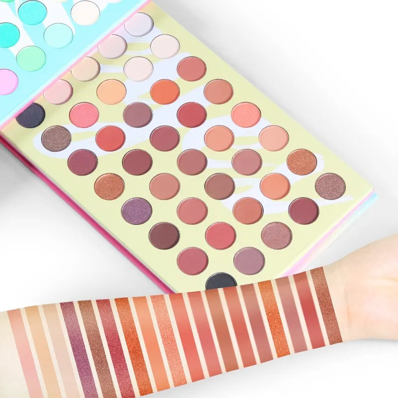 Foo Face 63-Color Eyeshadow Palette Matte, Shimmer & Glitter Shades for