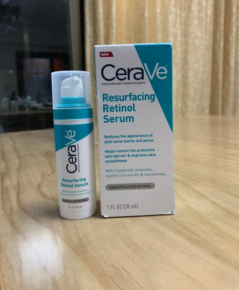 CeraVe Resurfacing Retinol Serum For Post Acne Marks, Formulated With Licorice Root