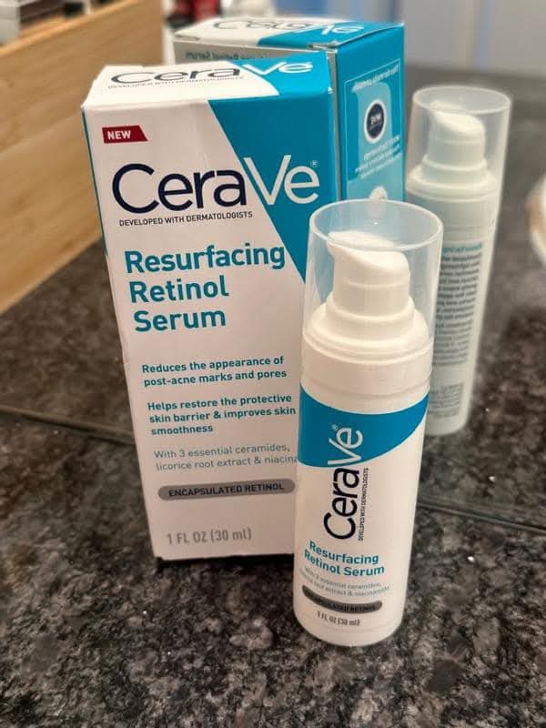 CeraVe Resurfacing Retinol Serum For Post Acne Marks, Formulated With Licorice Root