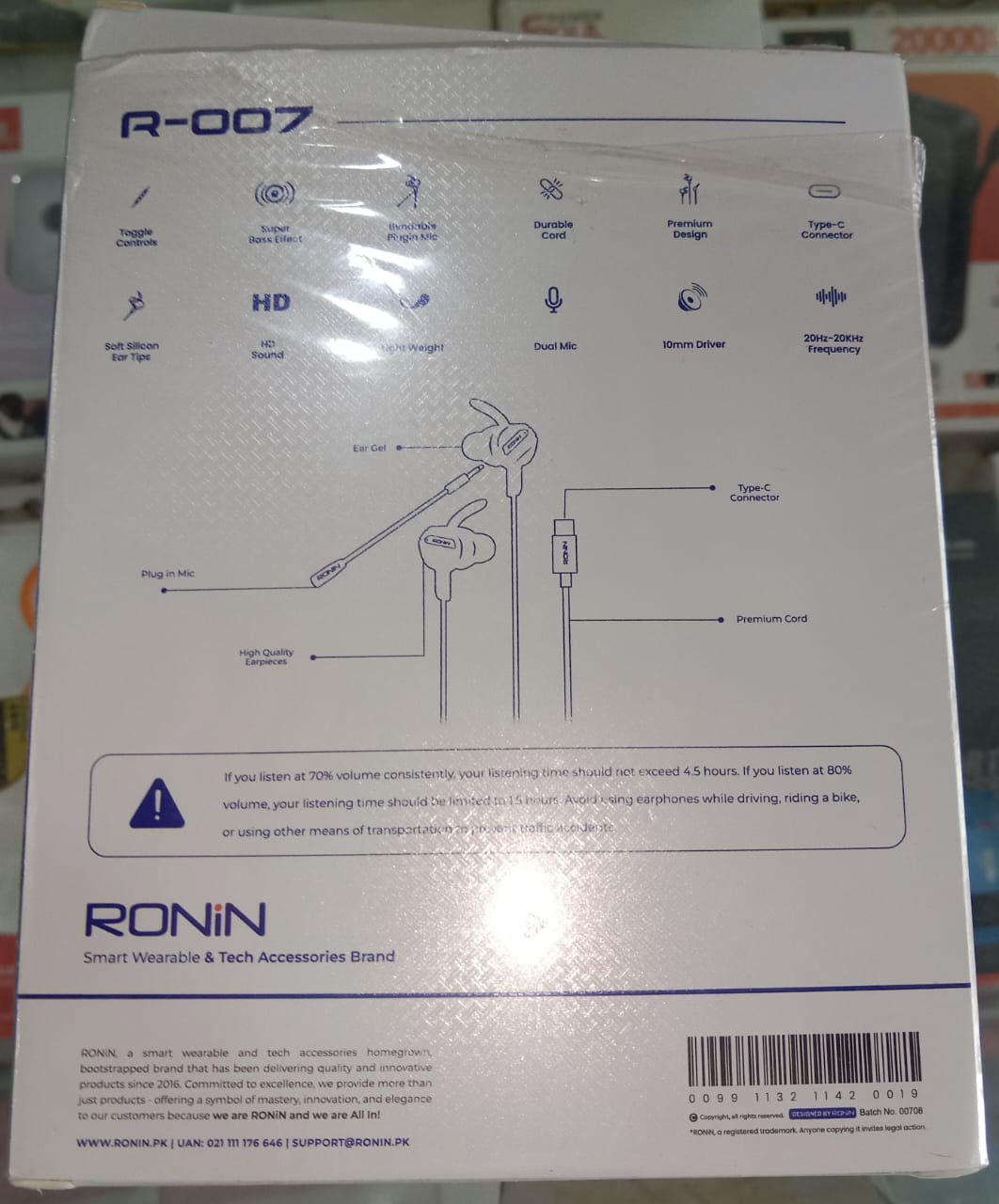 Ronin R-007 TYPE-C Gaming Handsfree | Dual Microphone Setup | Ergonomic Design