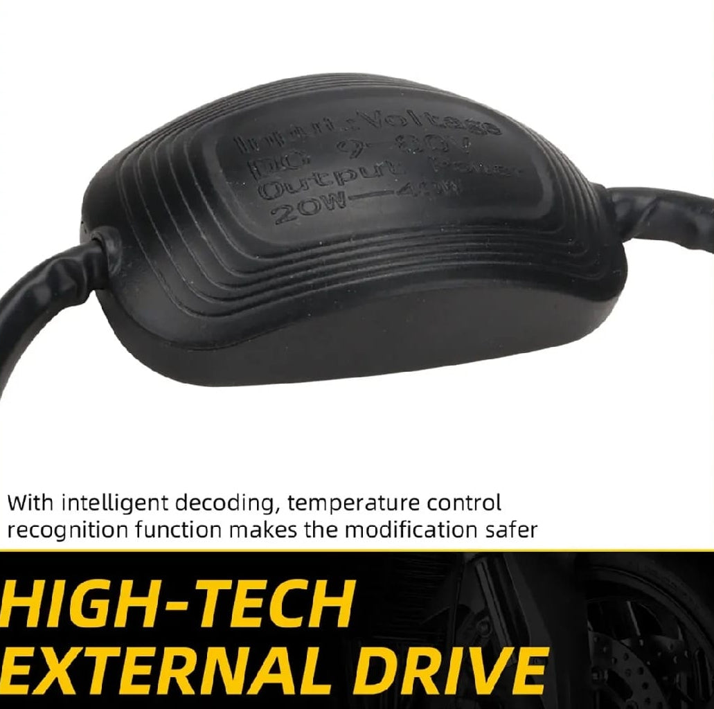 M6 LED Universal Headlight with Fan for All Bikes | universal fitting