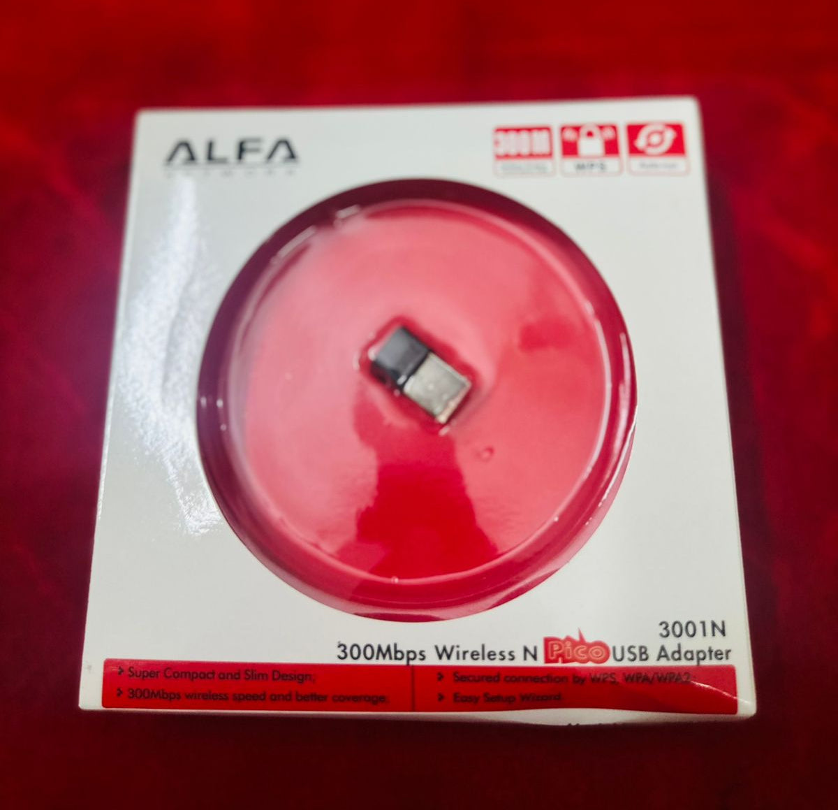 Alfa Mini USB WiFi Adapter | 300Mbps Wireless LAN Card for Computer