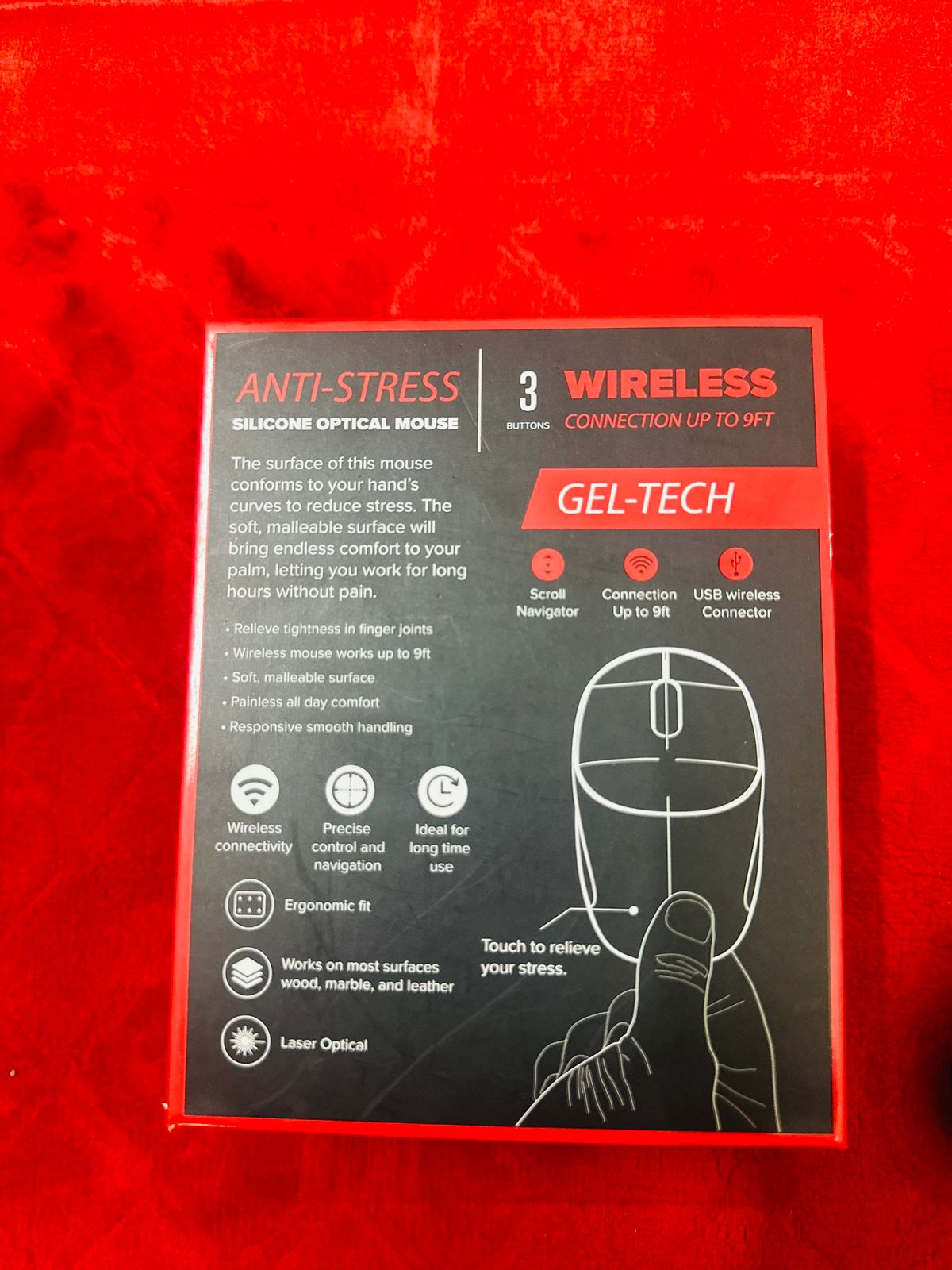 Computer / Laptop Mouse COBY Gel-Tech Anti-Stress Silicon Optical Wireless Mouse -