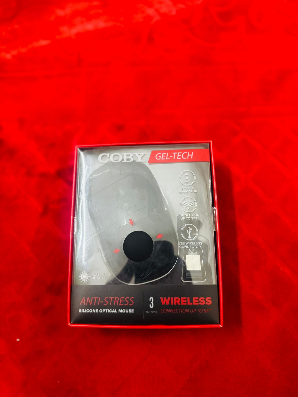 Computer / Laptop Mouse COBY Gel-Tech Anti-Stress Silicon Optical Wireless Mouse -