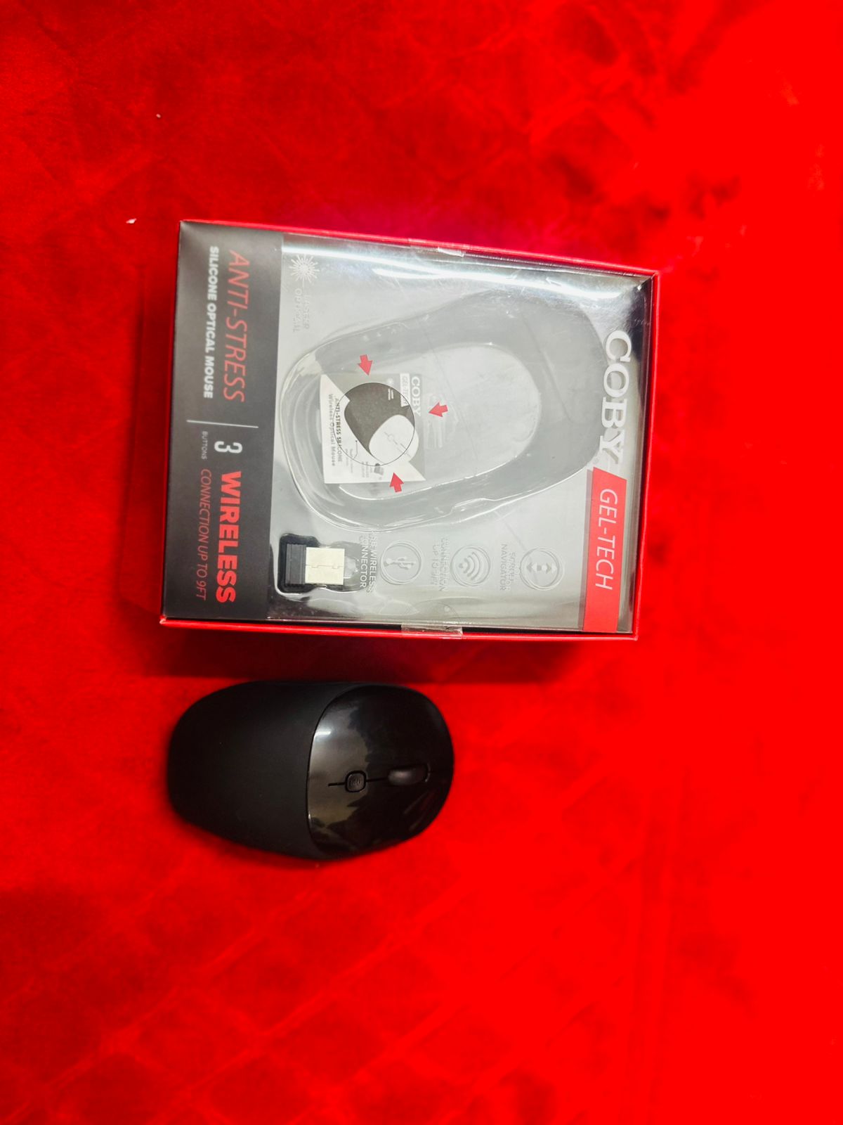 Computer / Laptop Mouse COBY Gel-Tech Anti-Stress Silicon Optical Wireless Mouse -