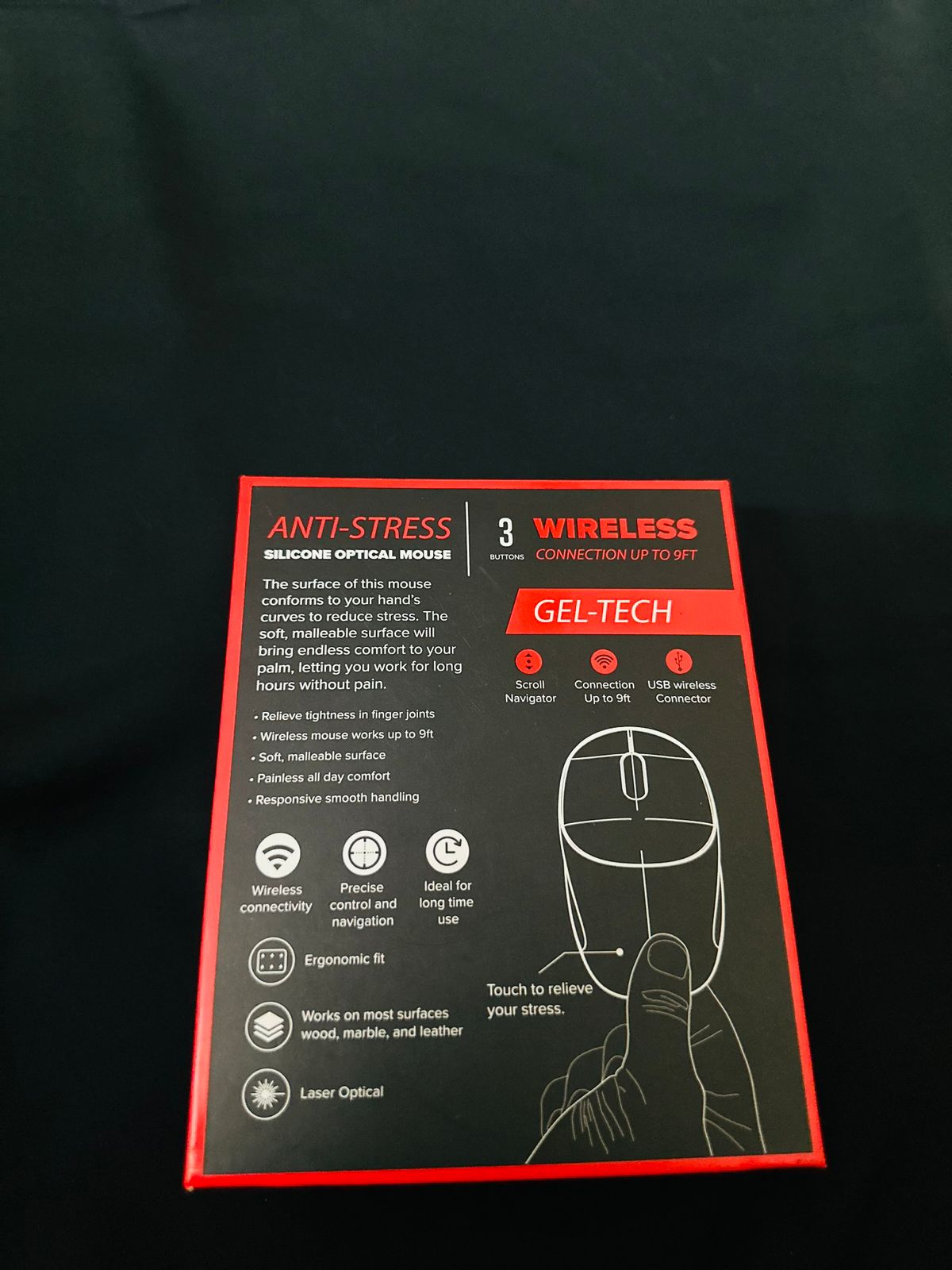 Computer / Laptop Mouse COBY Gel-Tech Anti-Stress Silicon Optical Wireless Mouse -
