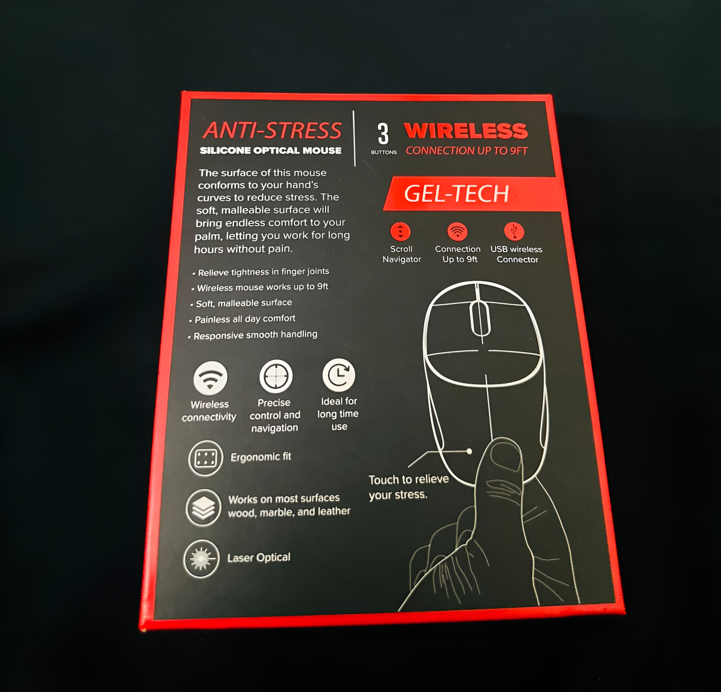 Computer / Laptop Mouse COBY Gel-Tech Anti-Stress Silicon Optical Wireless Mouse -