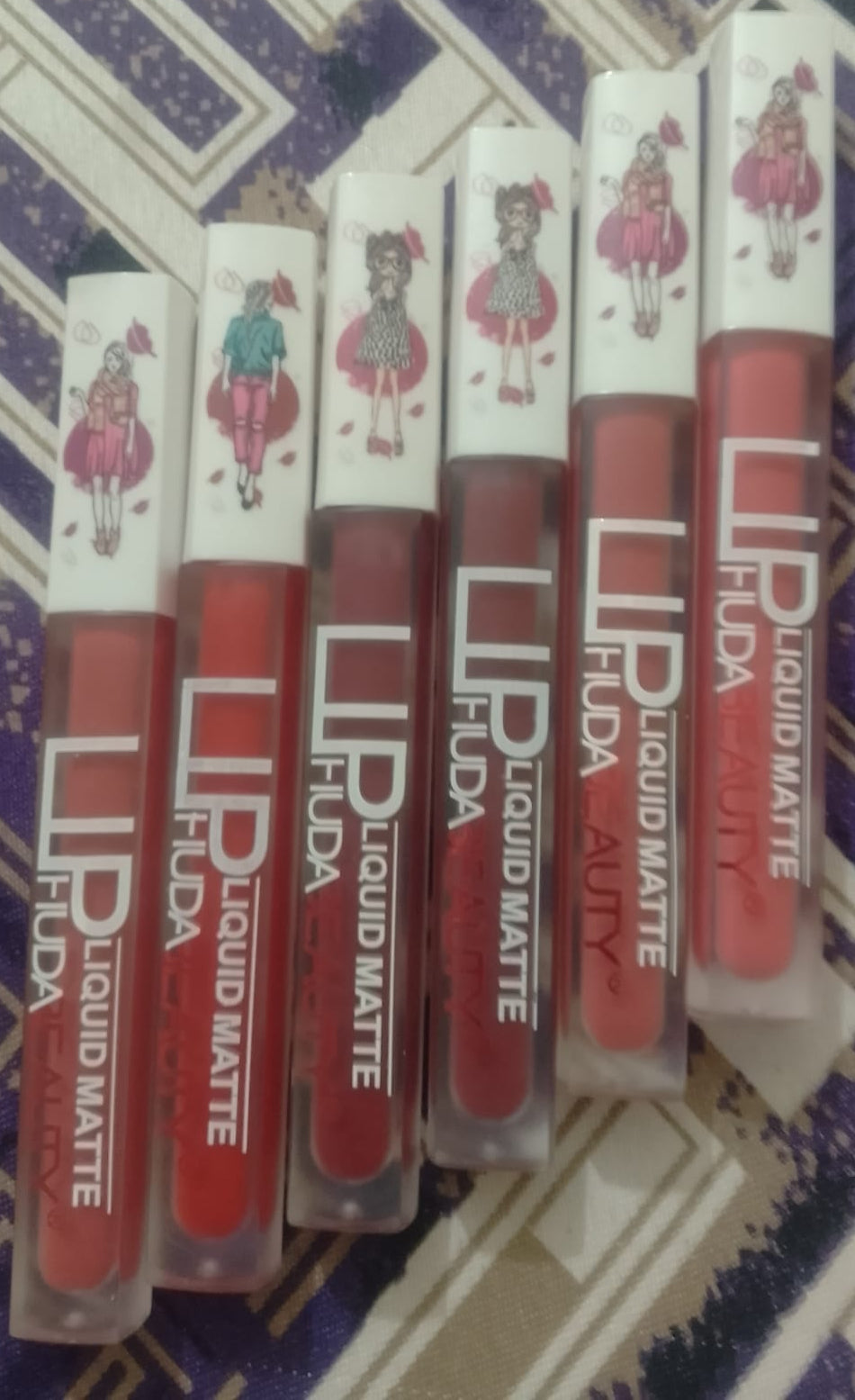 6-Piece Matte Lip Gloss Set Multicolor Shades, Long-Lasting Liquid Formula, Velvet