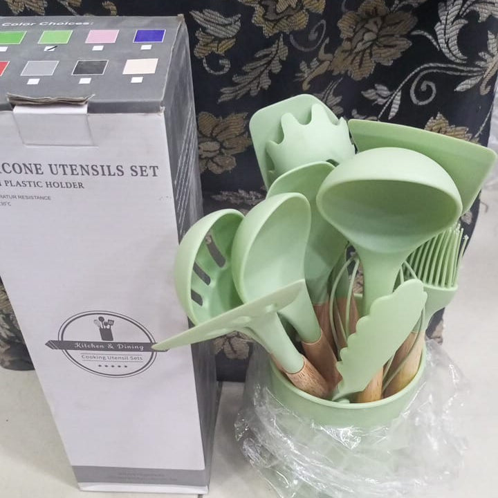 12 Pcs Silicone Cooking Utensils Kitchen Utensil Set | Heat Resistant Kitchen