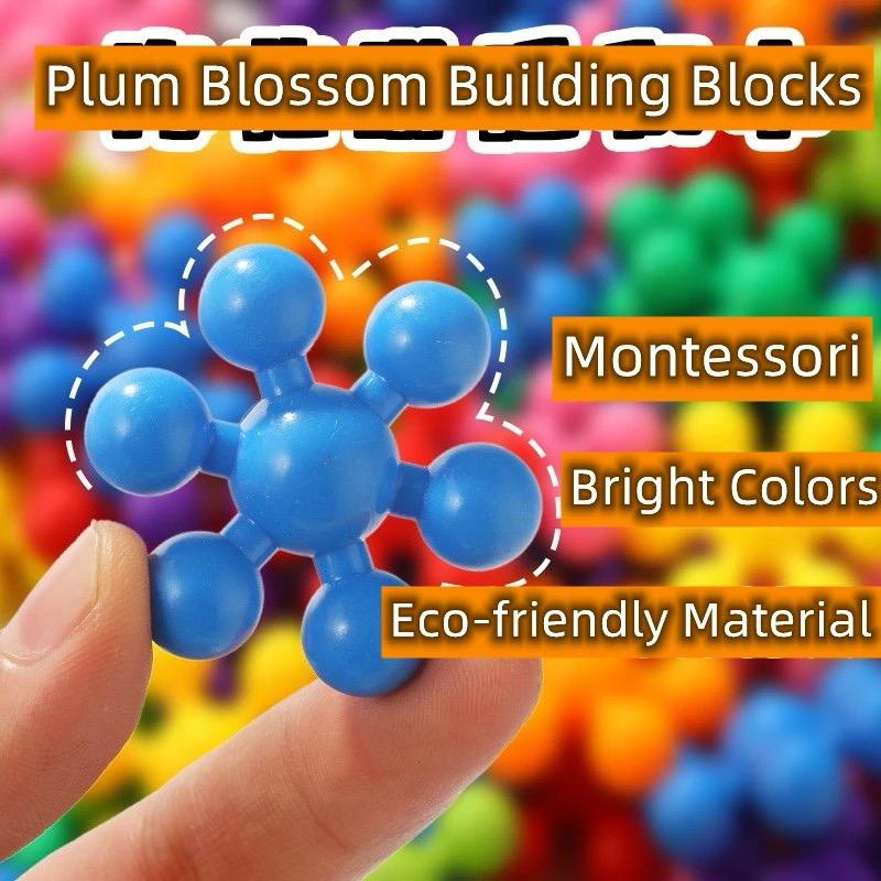 32 pcs Snowflakes Colorful Toy Building Blocks Flower-Shaped Set | Plastic colorful