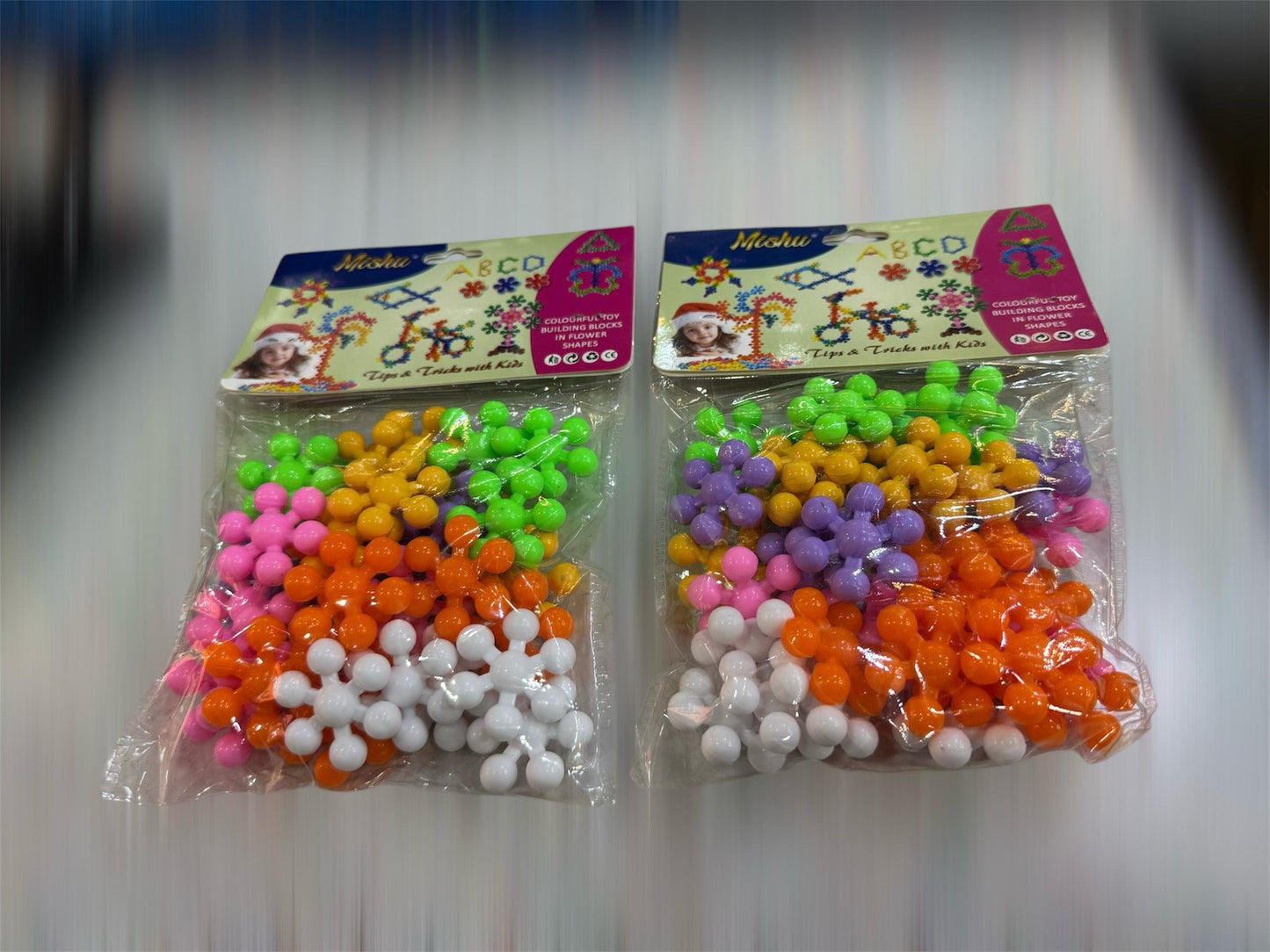 32 pcs Snowflakes Colorful Toy Building Blocks Flower-Shaped Set | Plastic colorful