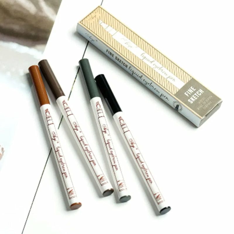 4 Tip Waterproof Eyebrow Pen | Waterproof Tattoo Tint Fine Sketch Liquid