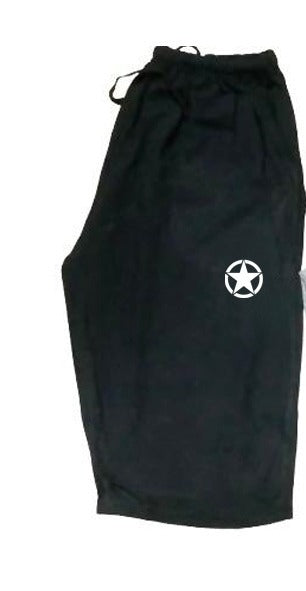 Black Quick Dry Shorts with Star Logo | Black Color | MEN