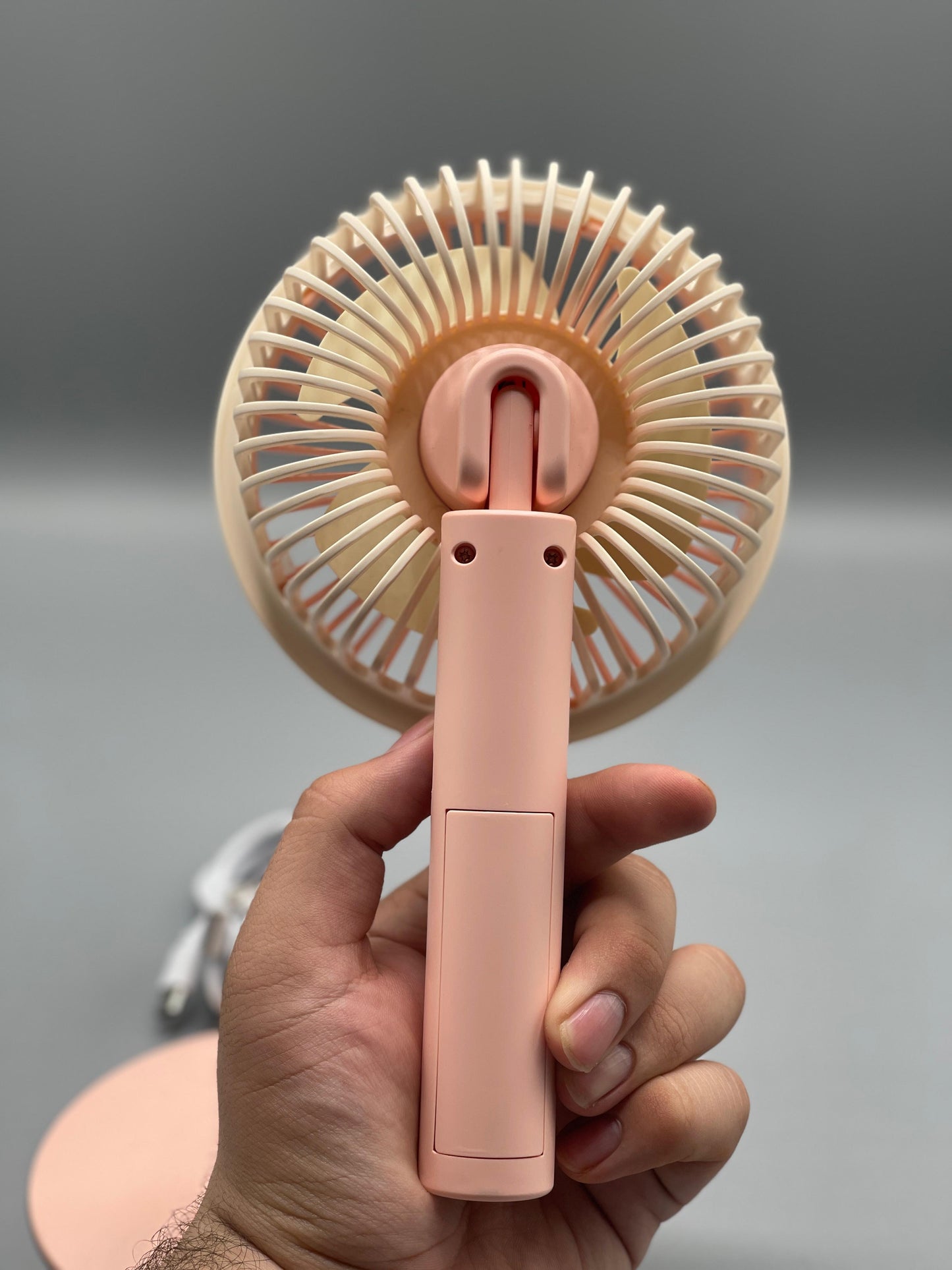 Mini Portable Electric Fan for Students, Dorm Room USB Rechargeable, Quiet