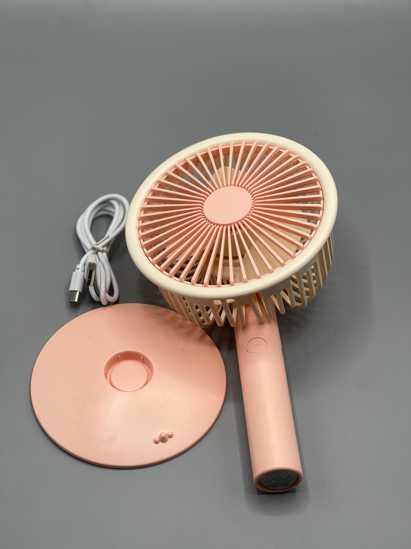 Mini Portable Electric Fan for Students, Dorm Room USB Rechargeable, Quiet