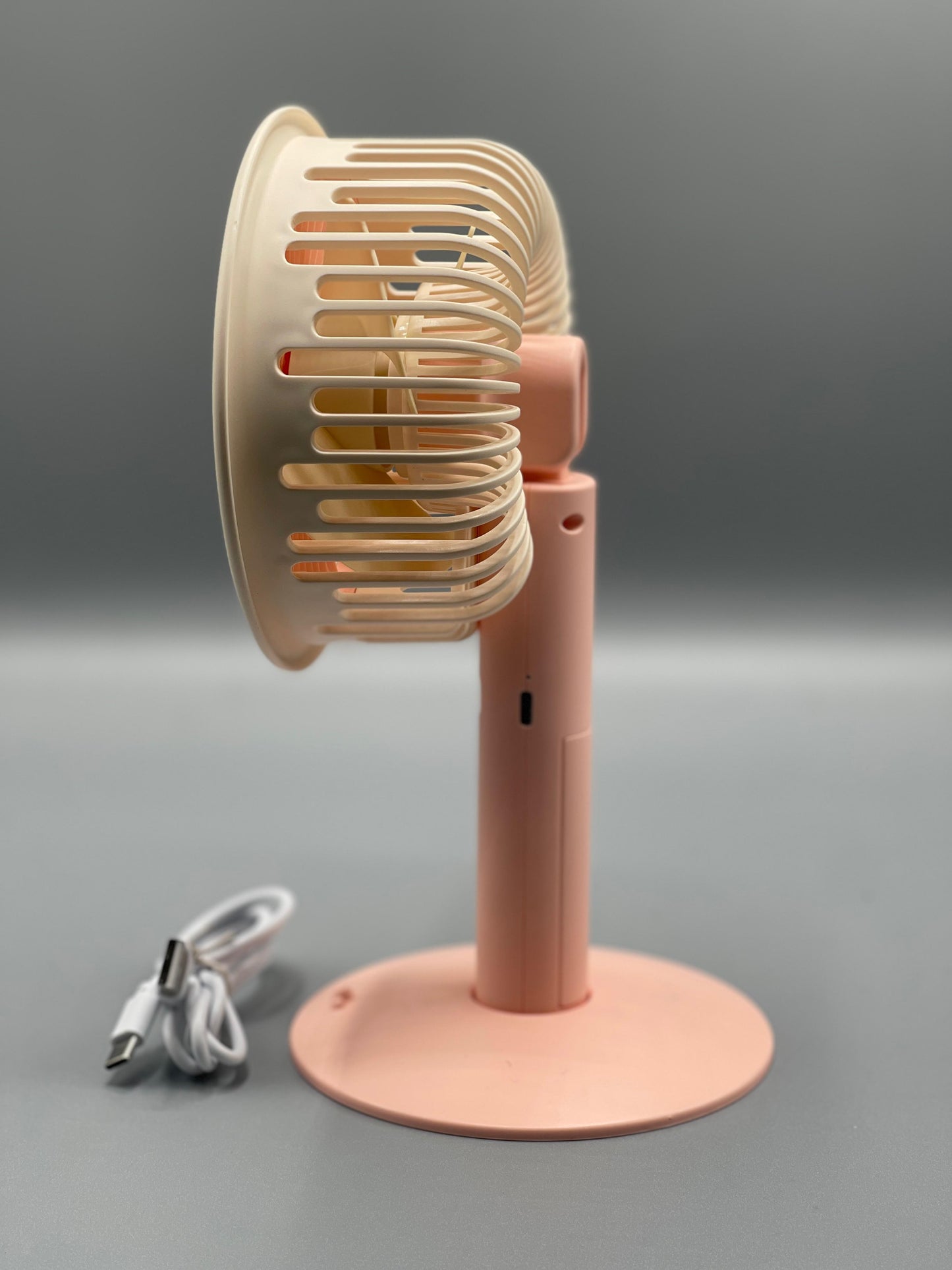 Mini Portable Electric Fan for Students, Dorm Room USB Rechargeable, Quiet