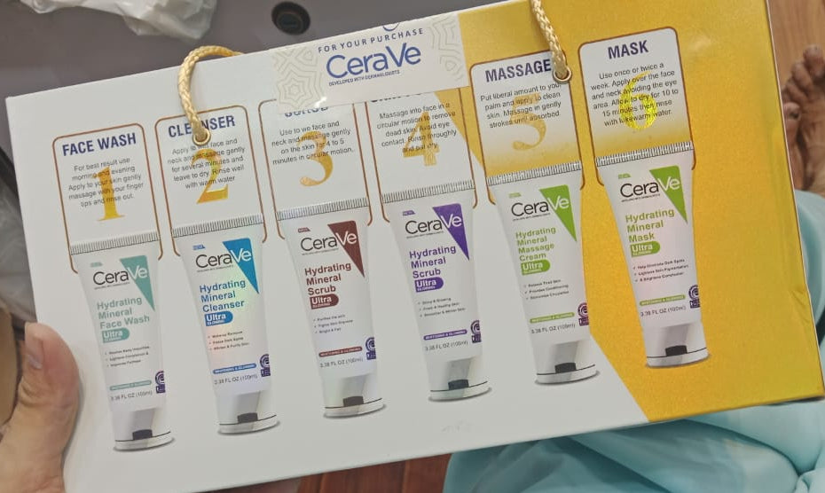Pack of 06 CeraVe Hydrating Mineral Facial Kit | Best Quality Hydrating
