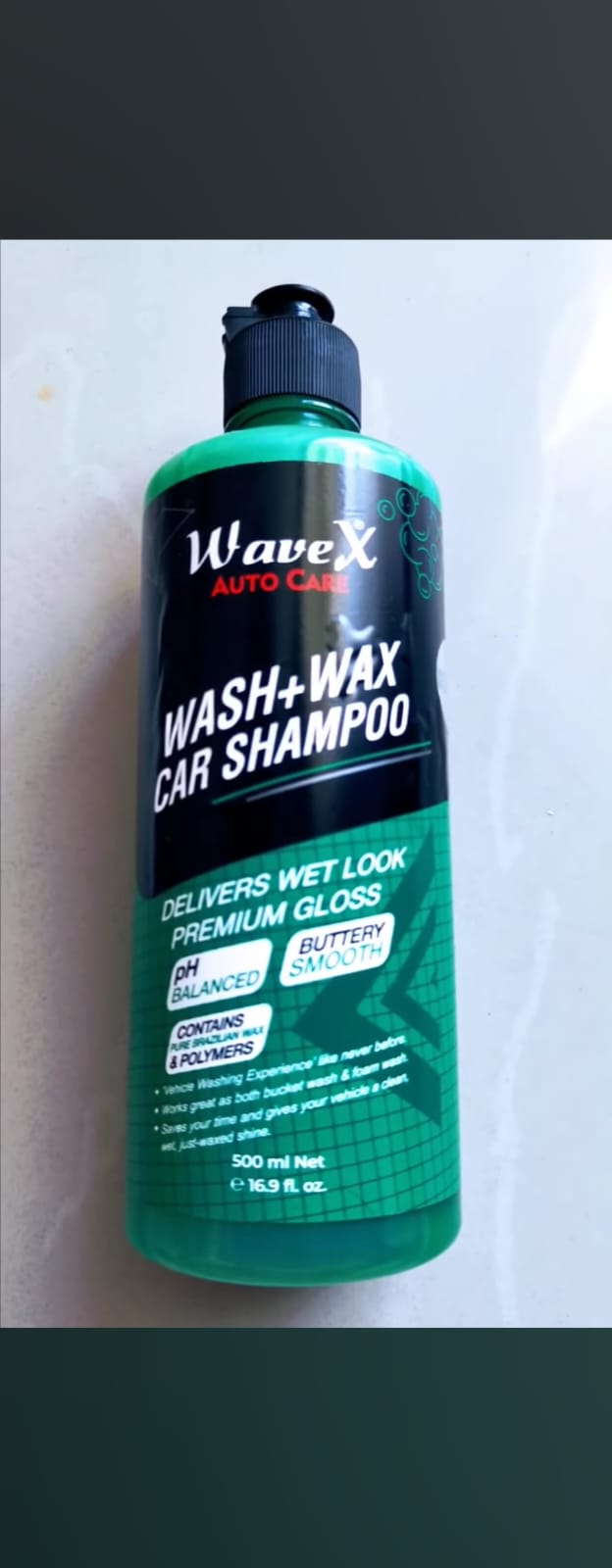 WaveX Auto Care | Wash + Wax Car Shampoo 200ml |