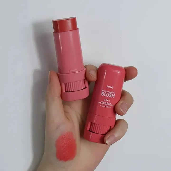 High-Pigment Matte Blush Stick Long-Lasting, Water-Resistant & Blendable Contour Balm -