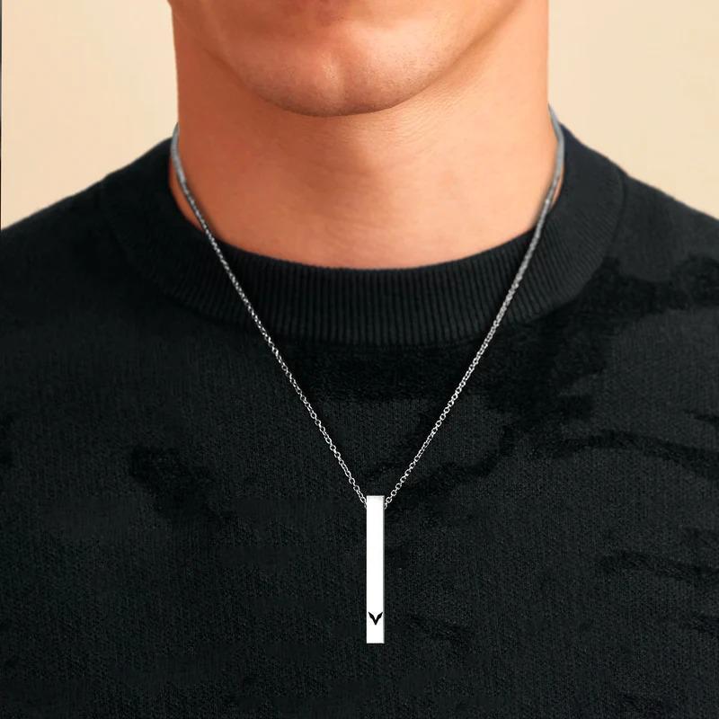 vertical bar Necklace Locket Chain for boys girls neck chain for men