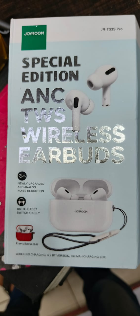 T03S PRO JOYROOM TWS Active Noise Cancelling ANC Earbuds - White Earbuds