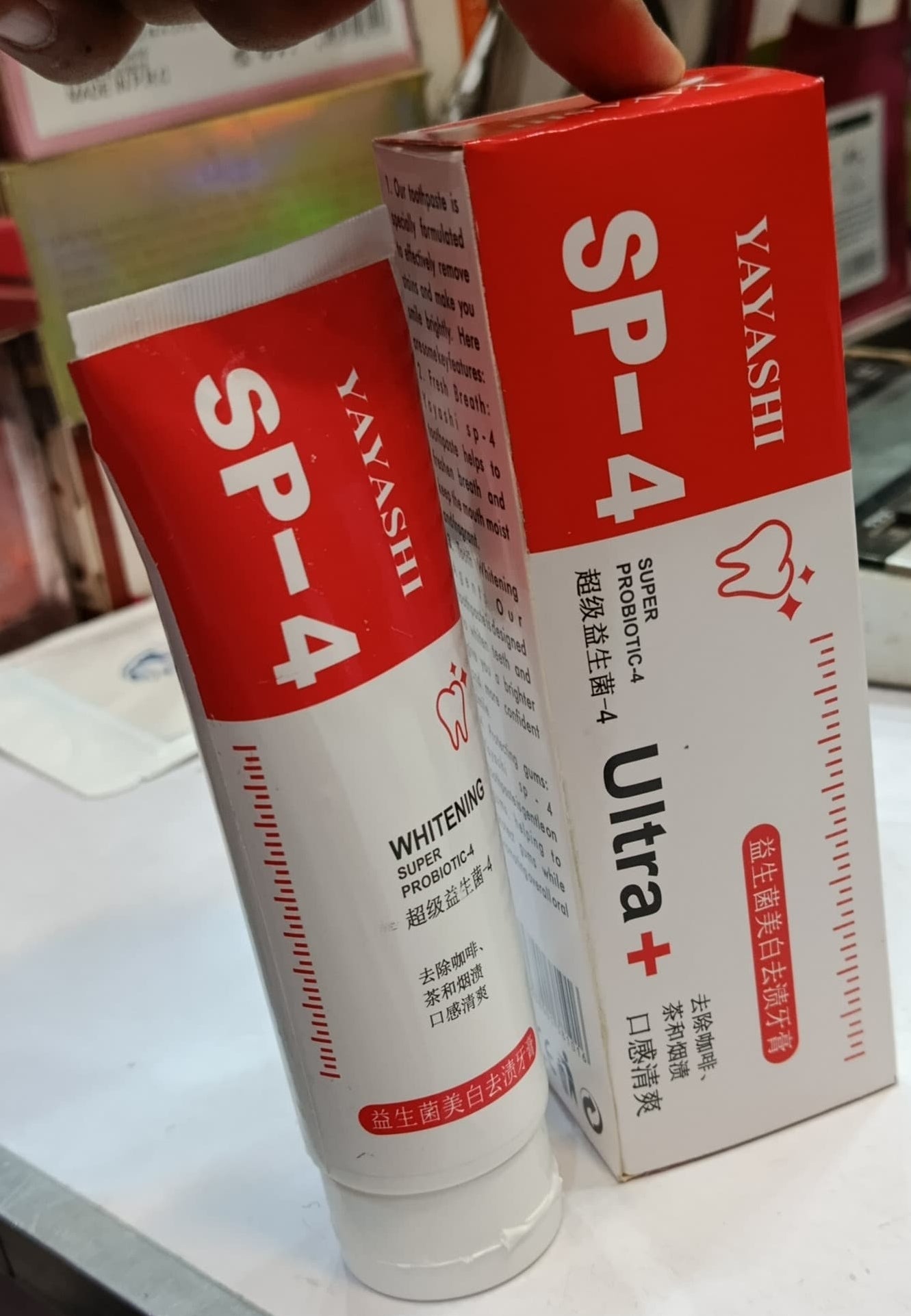 Yayashi Sp-4 Ultra Whitening Toothpaste Probiotic Stain Remover 100ml / Stain Removing