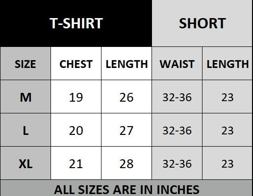 Black Color Trendy LINE Printed Tracksuit for Men | Cotton T-Shirt &