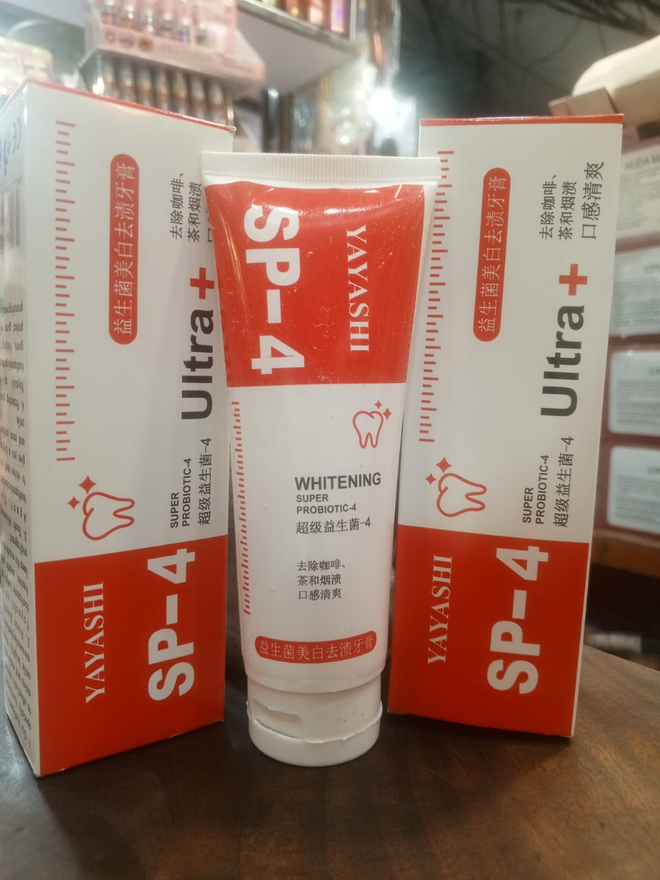 Yayashi Sp-4 Ultra Whitening Toothpaste Probiotic Stain Remover 120Gm / Stain Removing