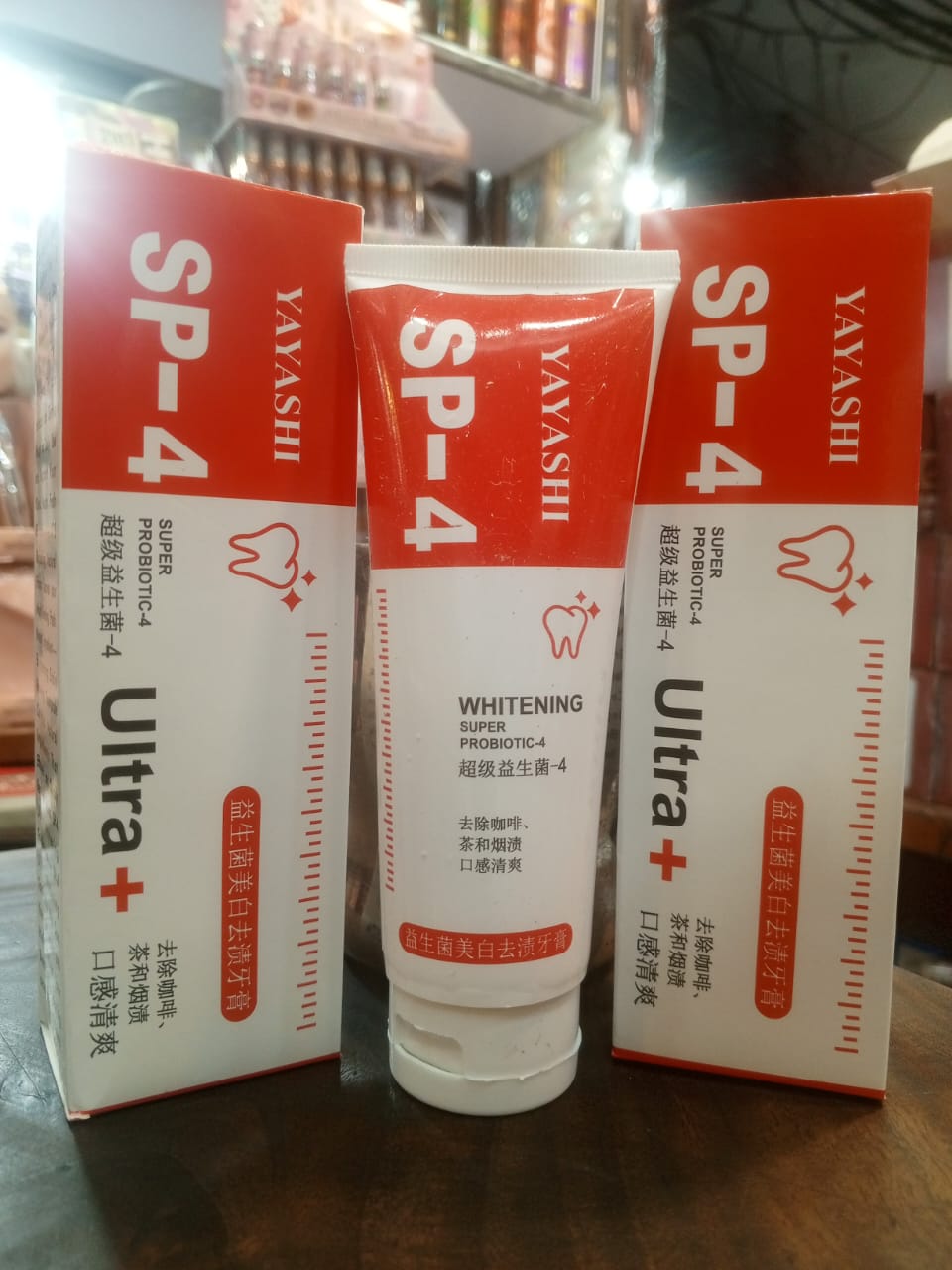 Yayashi Sp-4 Ultra Whitening Toothpaste Probiotic Stain Remover 120Gm / Stain Removing