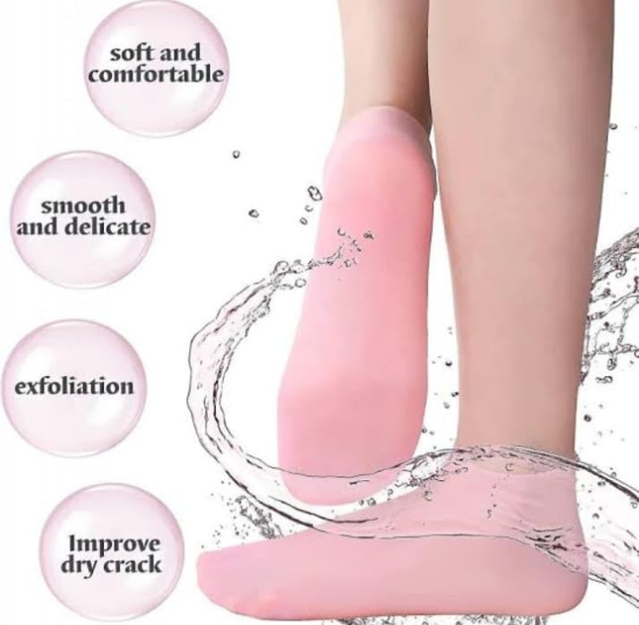 01 Pair Silicone Jelly Socks Gel Moisturizing Socks Foot Care Protector