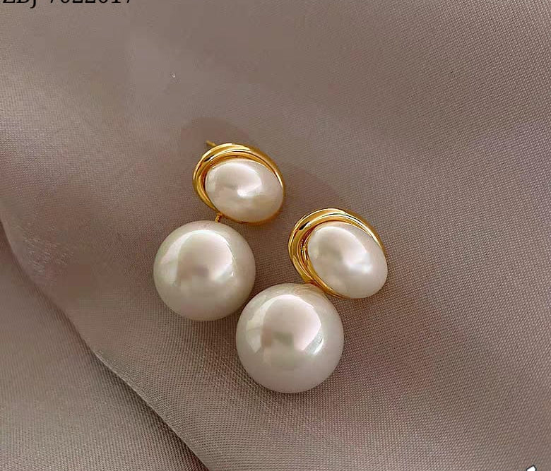 Oval Shape Marble Korean Style Earings For Women Girls Design Earring Jewelry