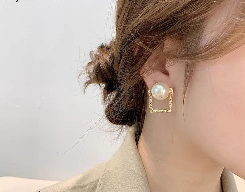 Korean Square Pearl Shape Earing | Ethnic wear | Casual wear for